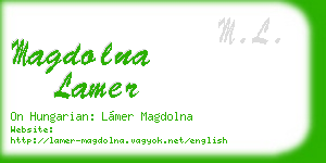magdolna lamer business card