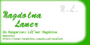 magdolna lamer business card